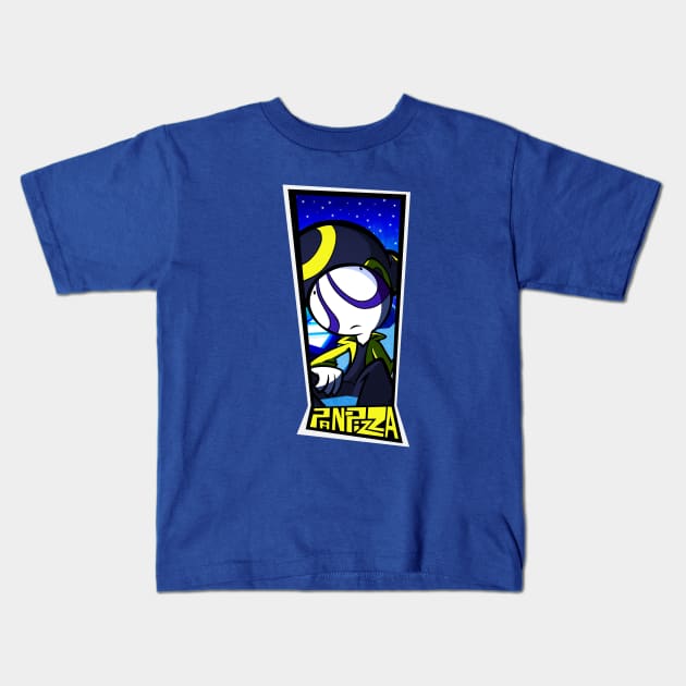 Pan Pizza Exclamation Kids T-Shirt by RebelTaxi